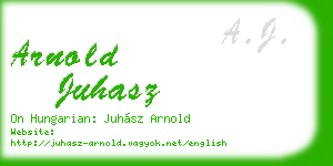arnold juhasz business card